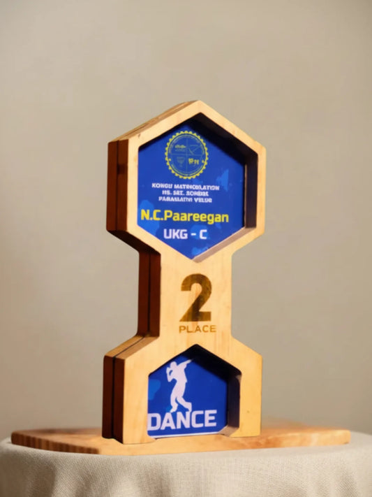 Dance trophy size comparison showing perfect dimensions for competition awards and recital recognition
