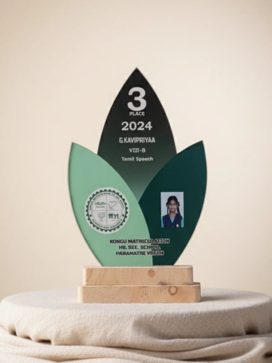 Tamil Speech Competition Trophy in Use - Academic award 2025 for Tamil oratory contests and cultural competitions