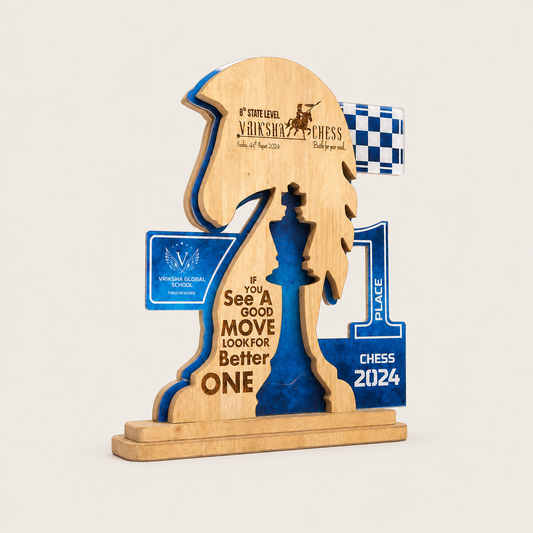 Premium Chess Trophy - Knight Design Champion Award