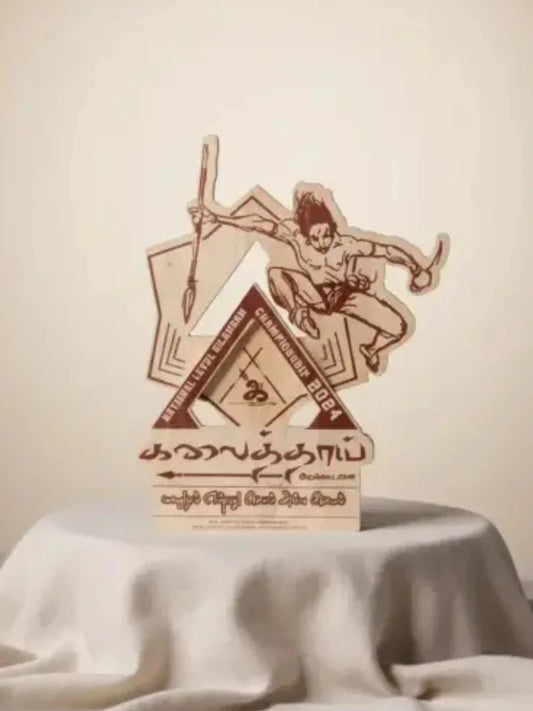 Decorative cake with artistic design on a white tablecloth
