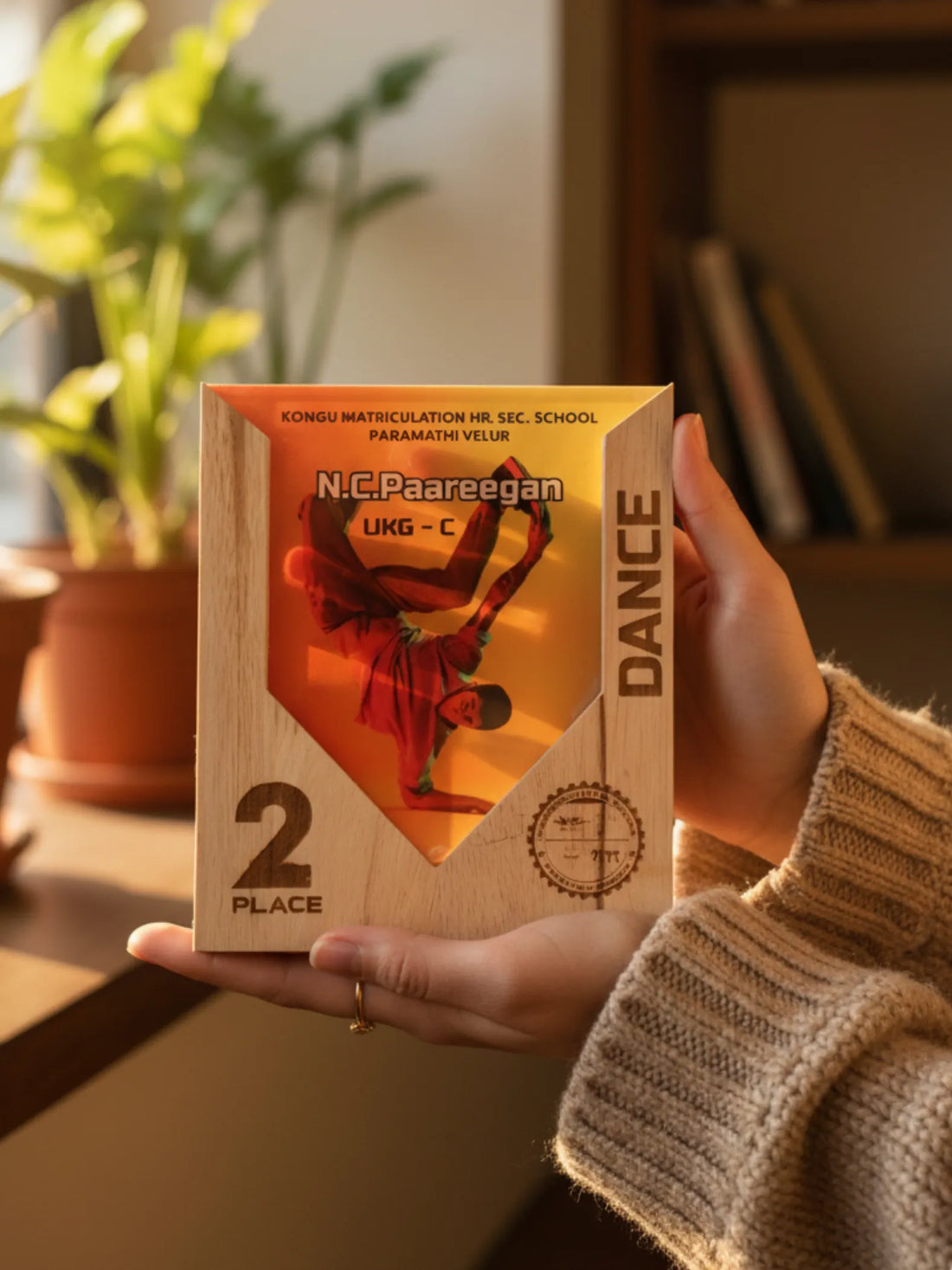 Best Trophy Material Guide - Custom engraved wooden trophy showing natural material beauty