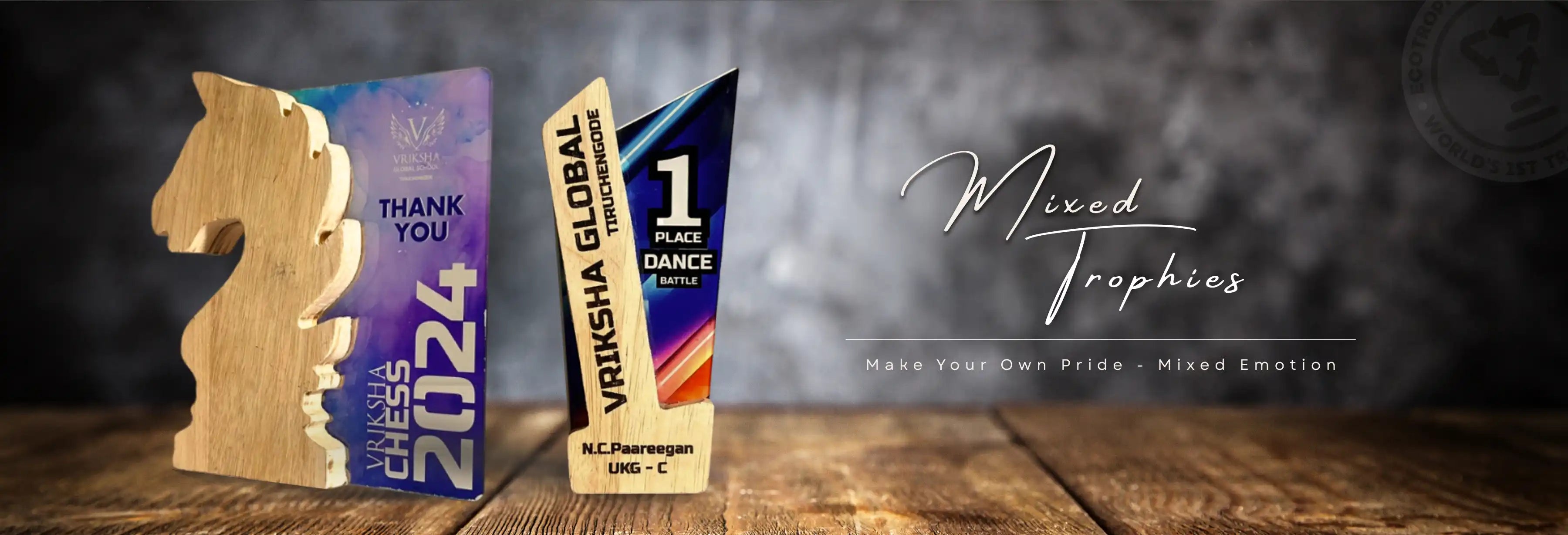 Wood & Acrylic Mixed Trophy Collection