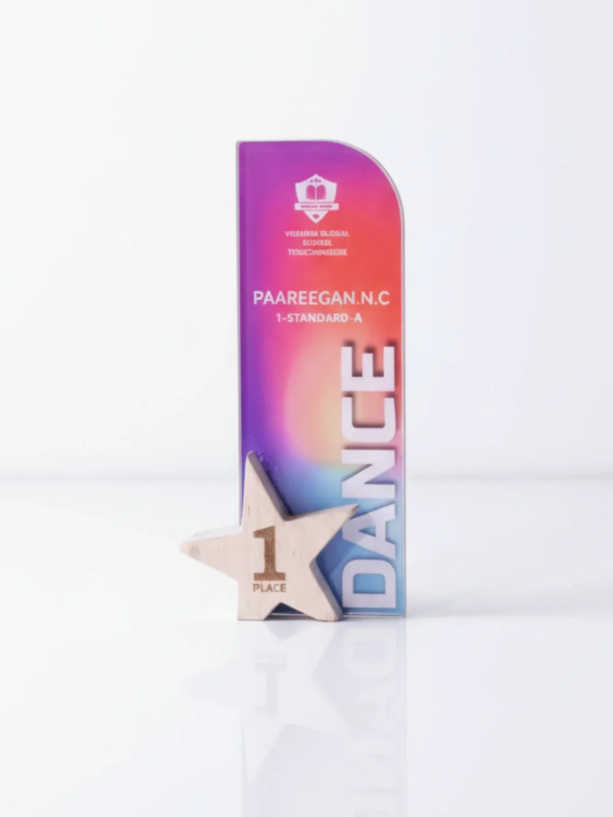 Distinctive acrylic dance award for cultural events - unique trophy design ideal for cultural day celebrations and traditional performance recognition ceremonies