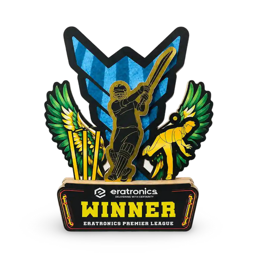 Cricket trophy India custom wood acrylic manufacturers EcoTrophy