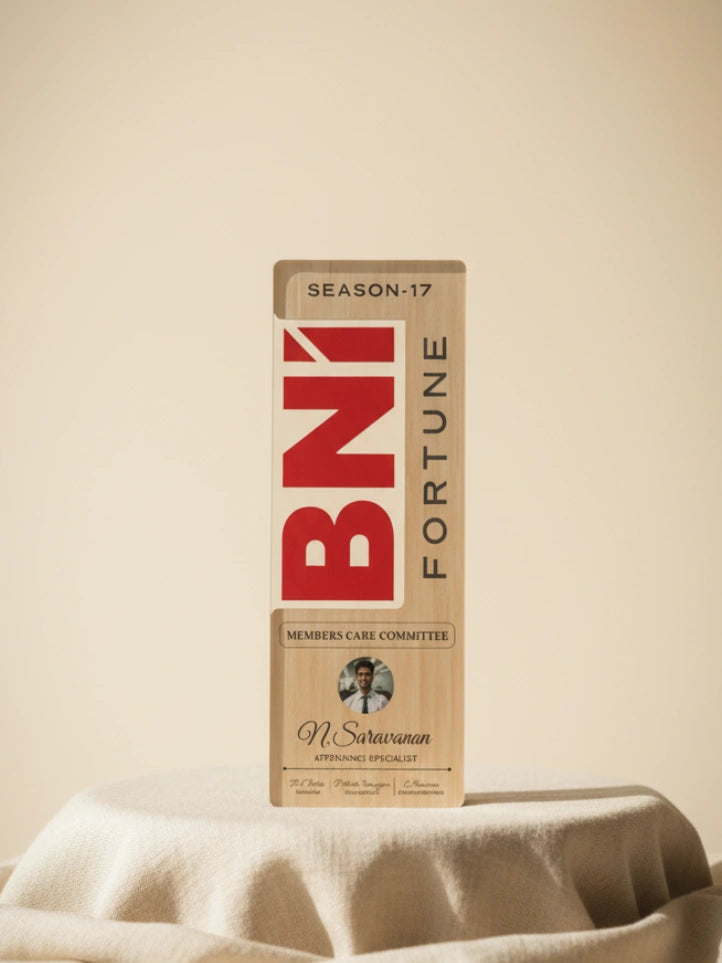 BNI Fortune product packaging on a beige surface with a beige background