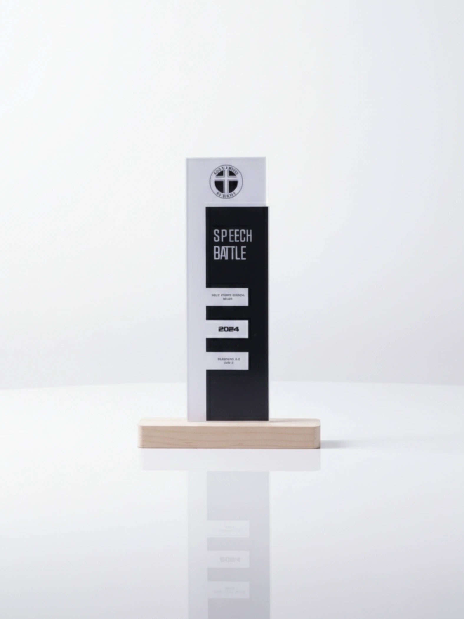 Speech Competition Trophy alternative view - premium acrylic award