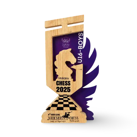 Chess trophy India – premium chess tournament award EcoTrophy	