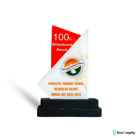 Trophy Shop: Perfect Attendance Award - Customized for Tamil Nadu Schools