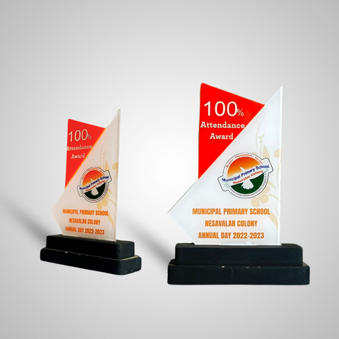 Trophy Shop: Perfect Attendance Award - Customized for Tamil Nadu Schools