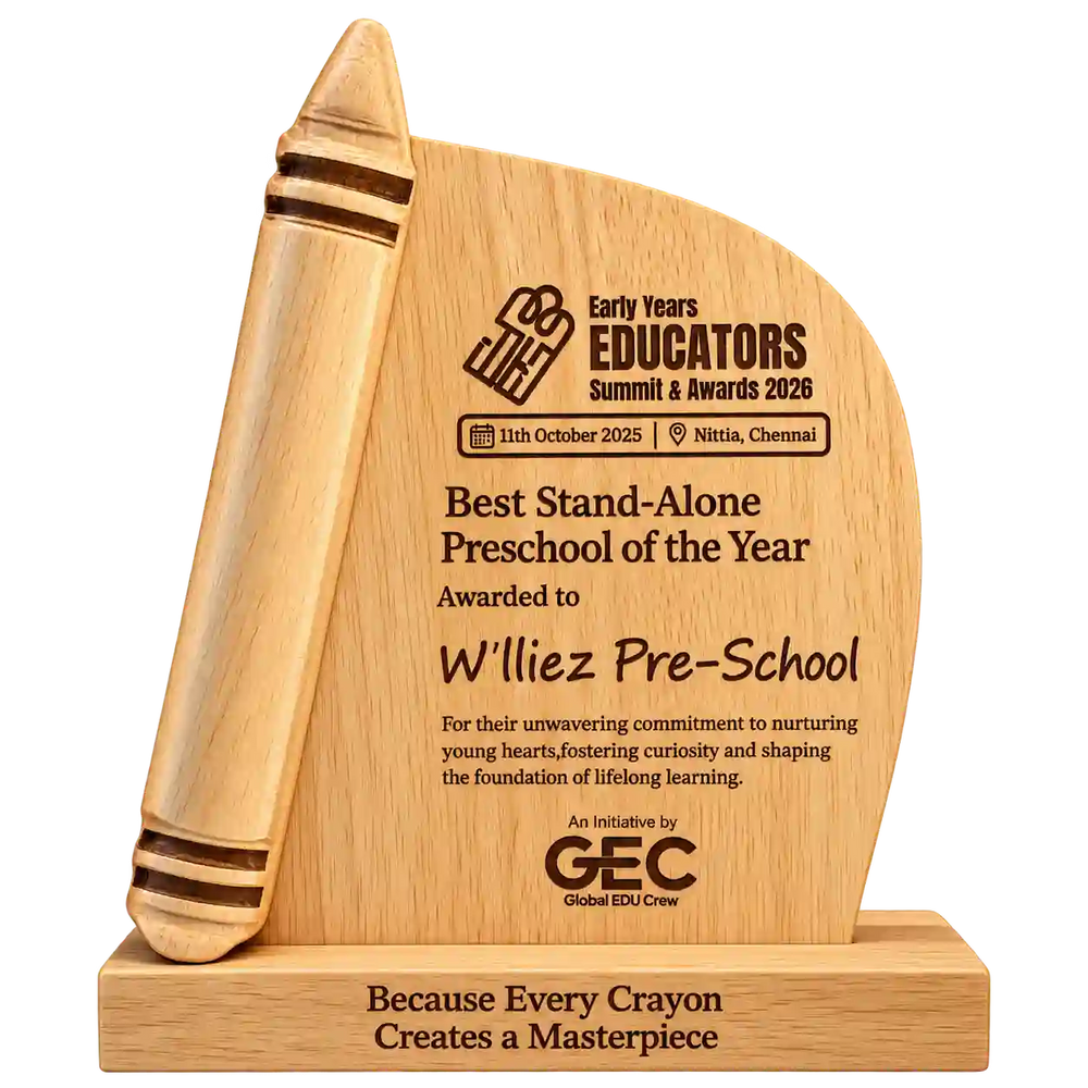 Preschool of the Year Crayon Recognition Trophy