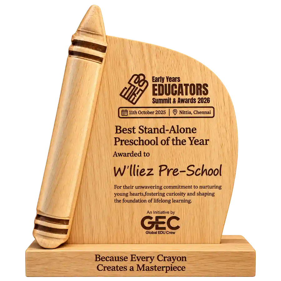 Preschool of the Year Crayon Recognition Trophy