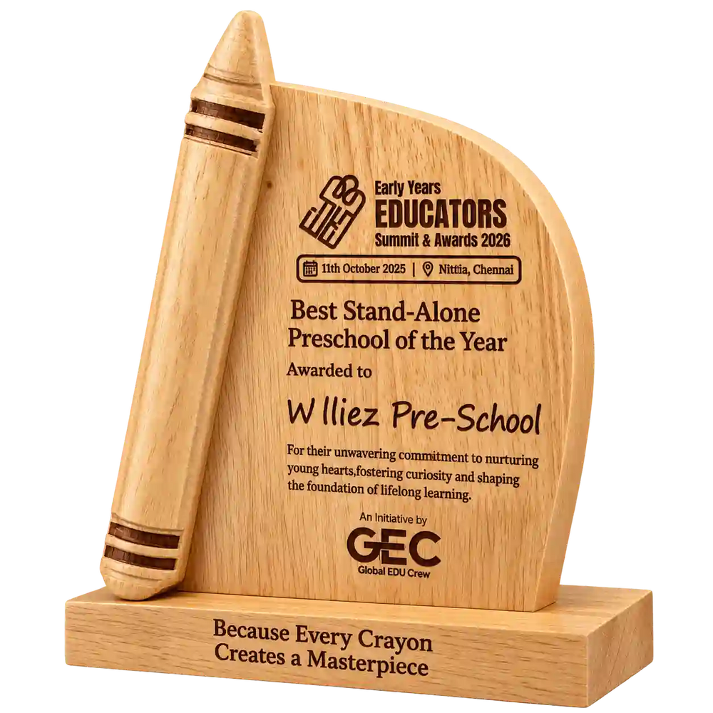 Preschool of the Year Crayon Recognition Trophy