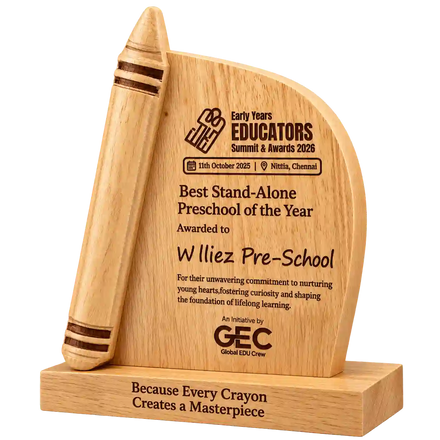 Preschool of the Year Crayon Recognition Trophy