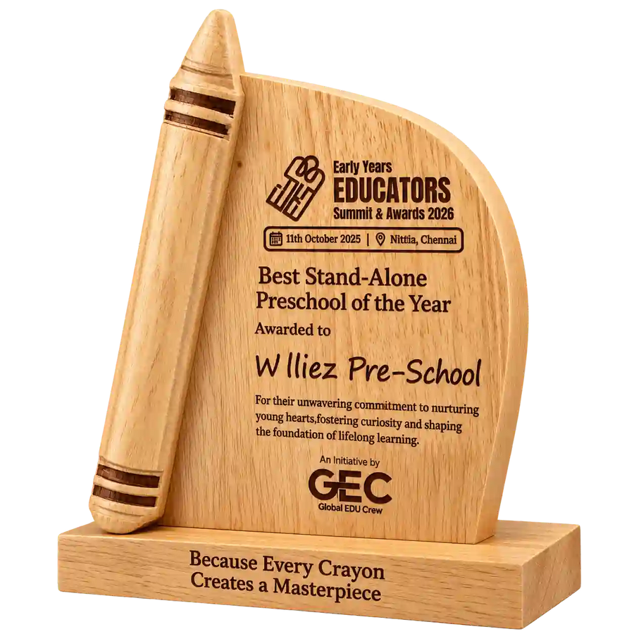 Preschool of the Year Crayon Recognition Trophy
