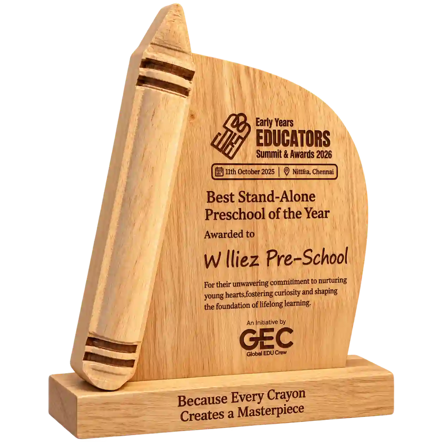 Preschool of the Year Crayon Recognition Trophy