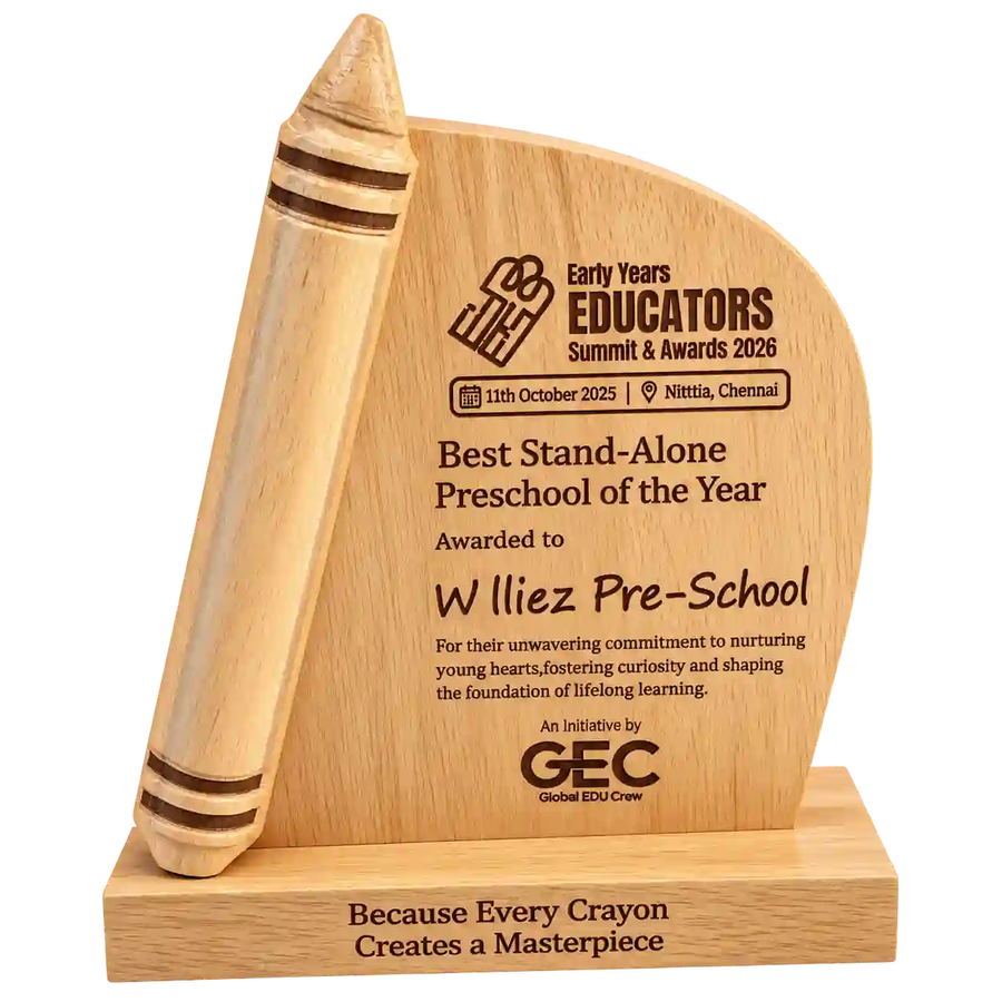 Preschool of the Year Crayon Recognition Trophy