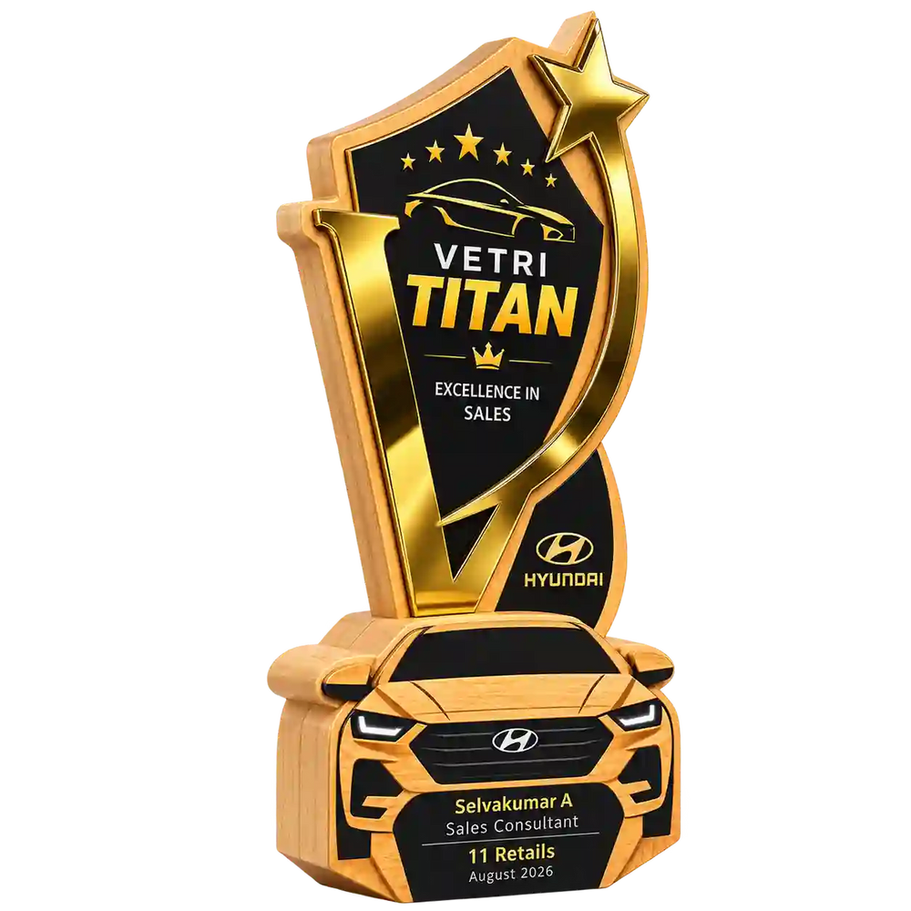 Sales Excellence Recognition Trophy for Sales Executives