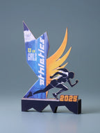 Athletics award with 'U18 Girls Athletics' text and a running figure on a gray background