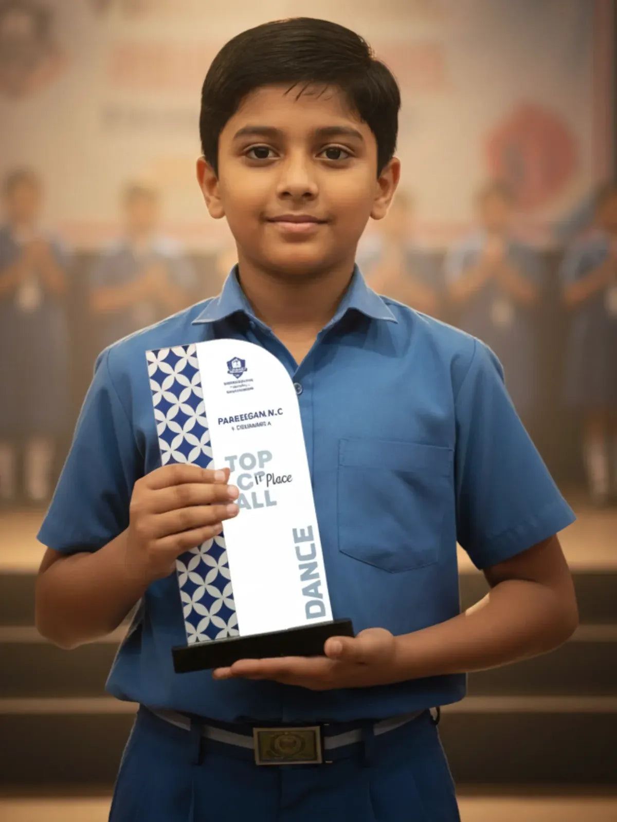  Premium acrylic dance trophy for annual day events - crystal-clear award with sophisticated design ideal for school performances and ceremonial presentations