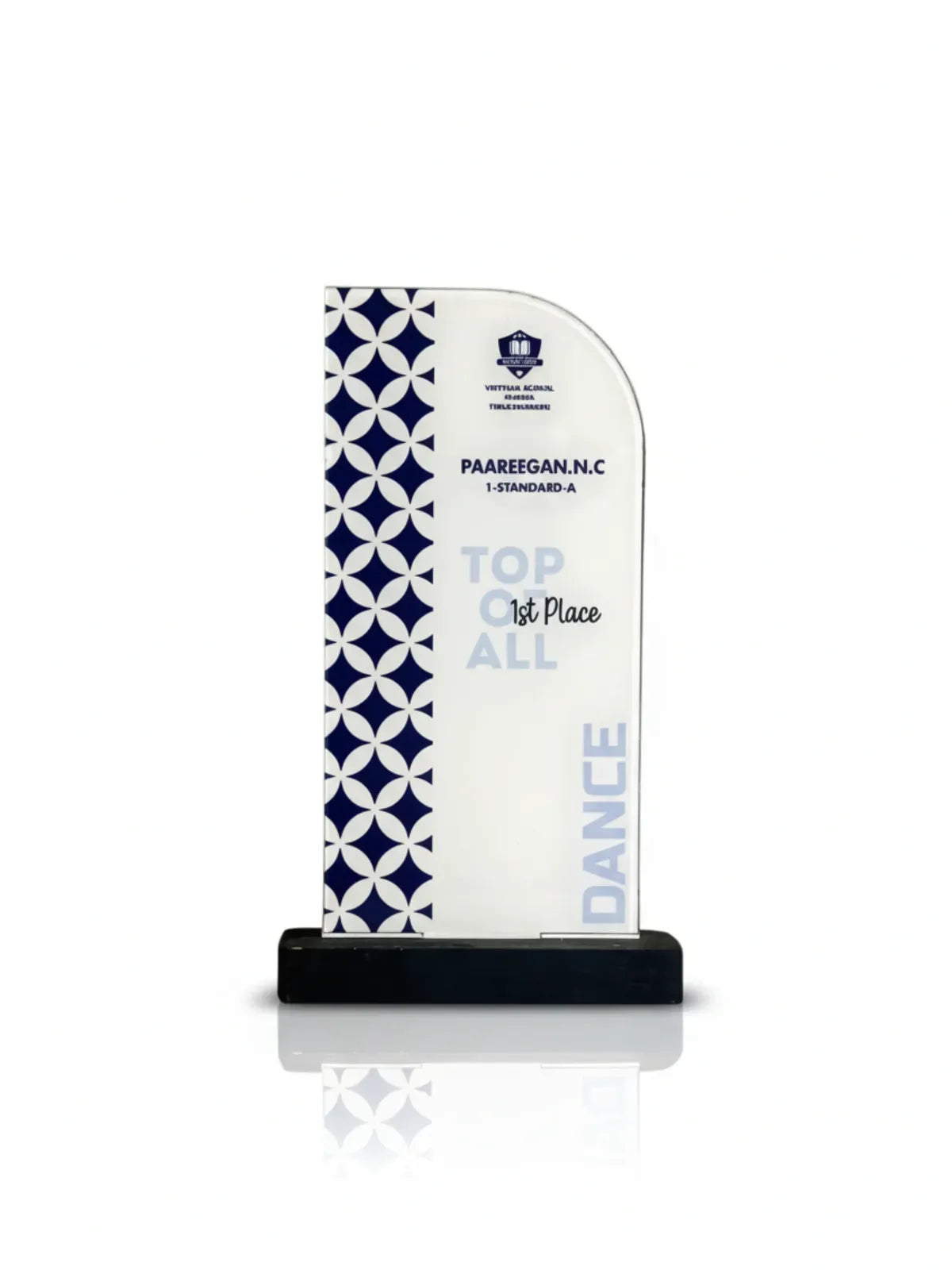  Premium acrylic dance trophy - annual day award featuring crystal-clear design ideal for school events and performance recognition ceremonies