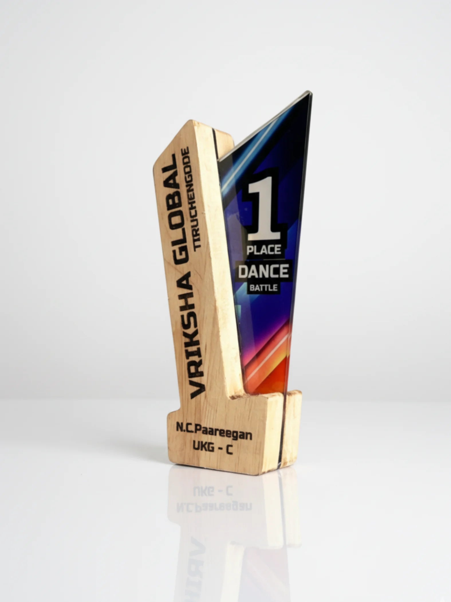 Premium golden dance trophy for annual day first place - elegant award with dancer elements for annual celebrations