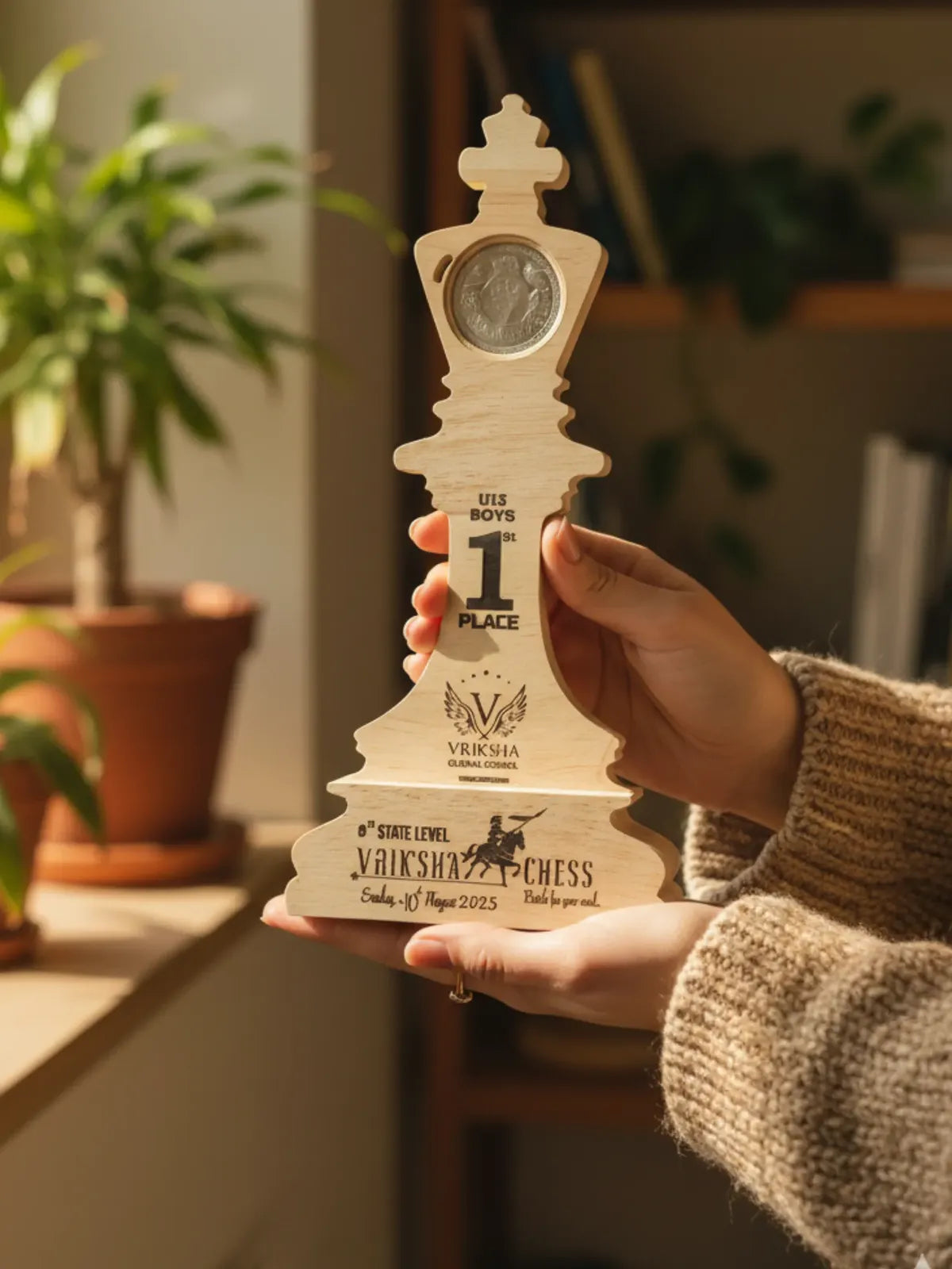 King Chess Trophy alternative view