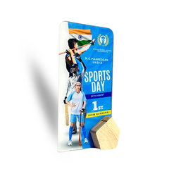Personalized Sports Day Trophy - Modern Acrylic Design