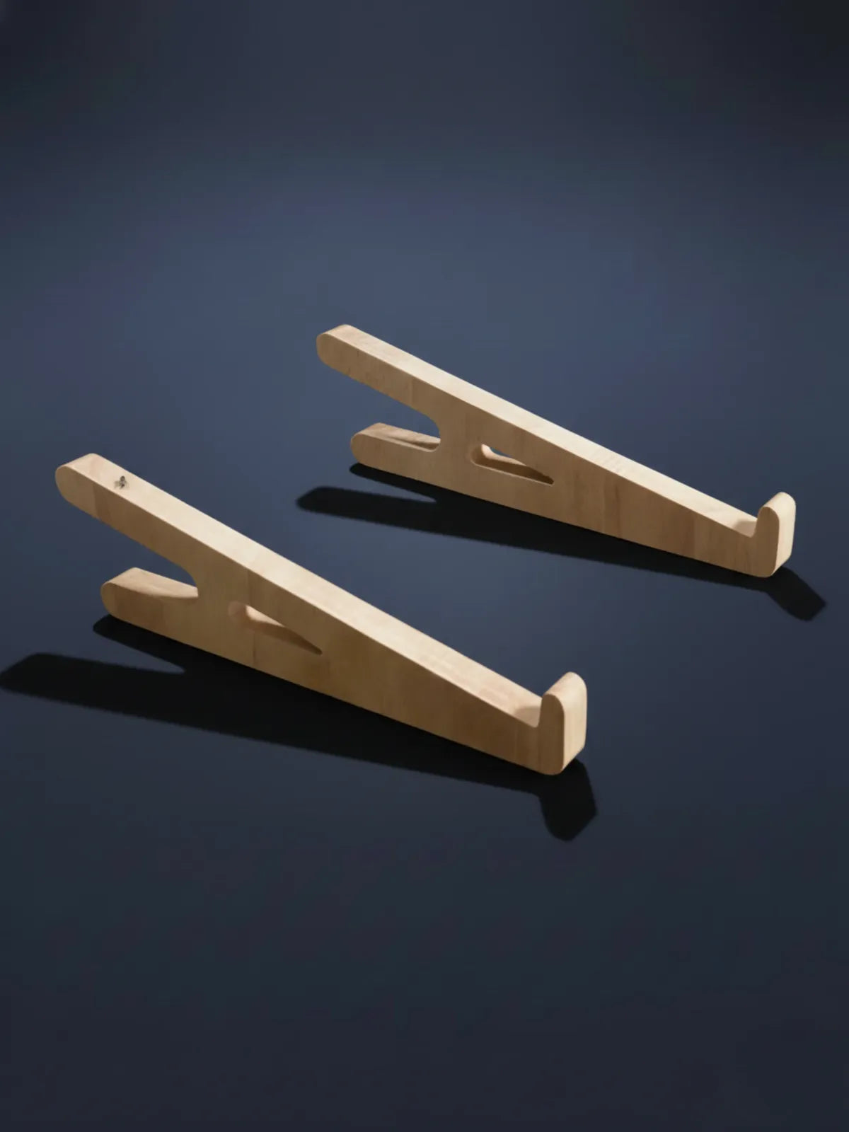 Ergonomic wooden laptop stand for table elevating laptop to eye level for better posture and productivity