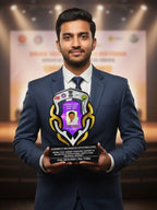 Size comparison of Chief Guest Trophy for Honoring Dignitaries showing dimensions and scale