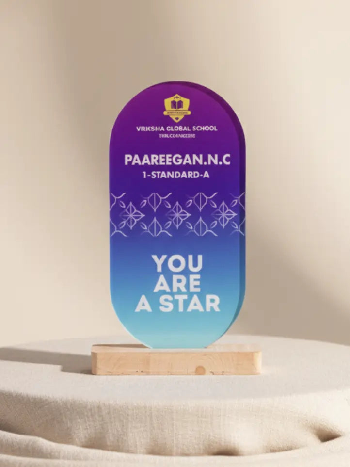 Decorative plaque with 'You are a Star' text on a beige background