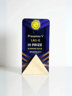 Close-up view of sports trophy showing detailed craftsmanship and premium finish