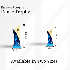 Personalized Dance Trophy - Unique Curved Design
