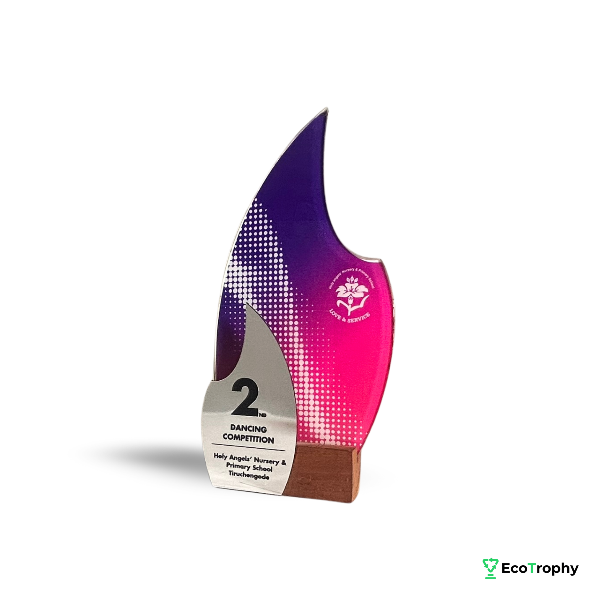 Personalized Dance Trophy - Unique Flame Design