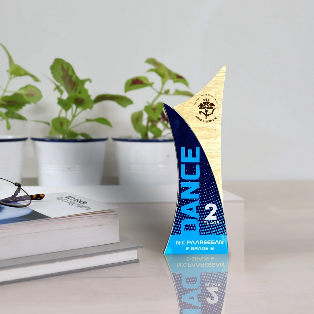 Personalized Dance Trophy - Unique Curved Design