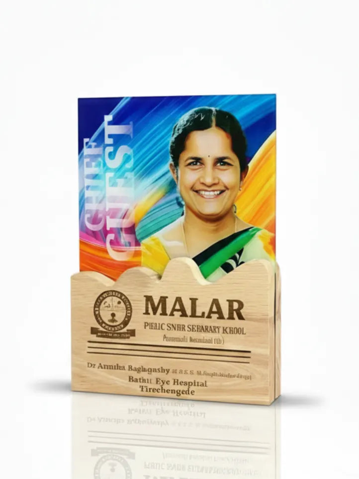 Product packaging with a portrait of a woman on a colorful background