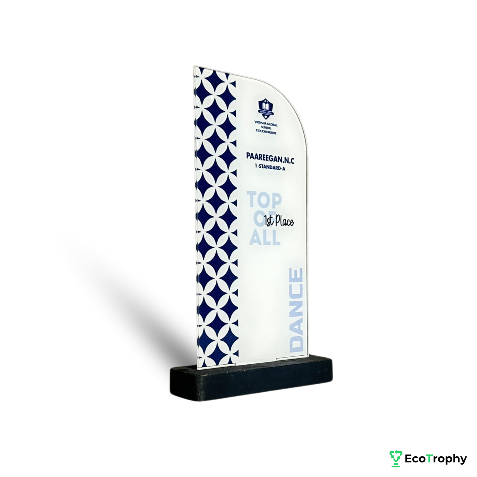 Personalized Dance Trophy - Modern Acrylic Design