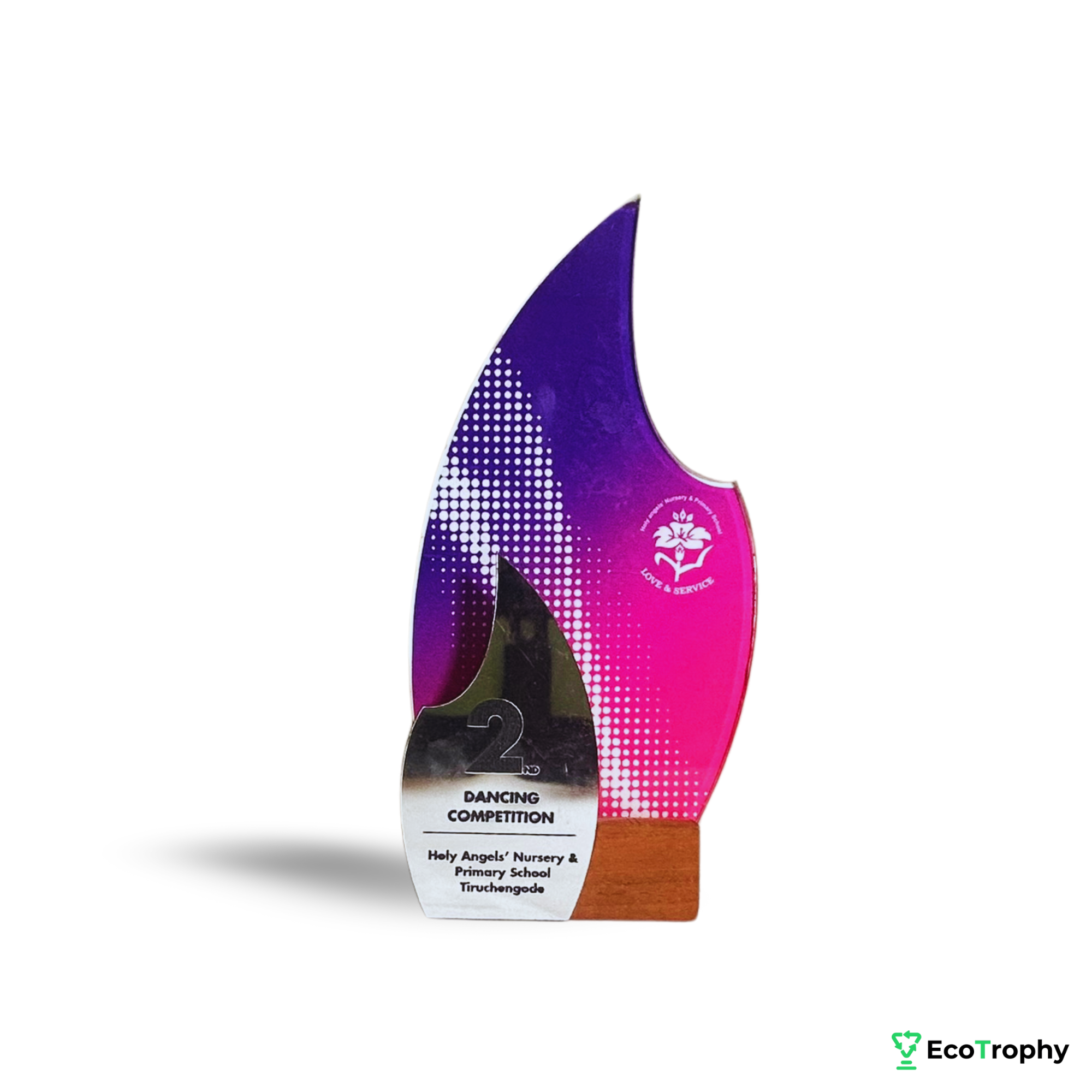 Personalized Dance Trophy - Unique Flame Design