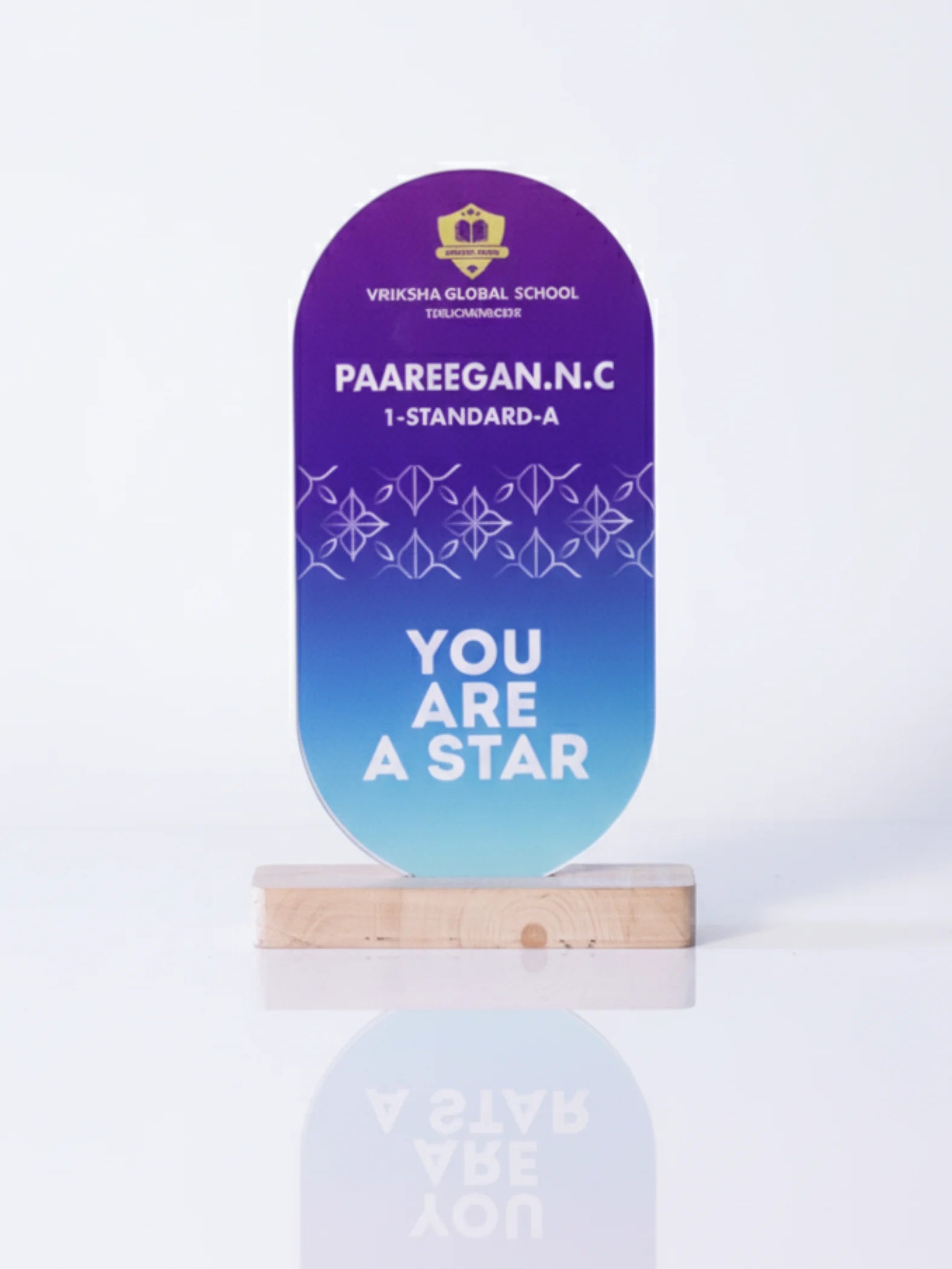 Academic excellence star trophy for achievement recognition - premium golden award with star elements for scholastic honors
