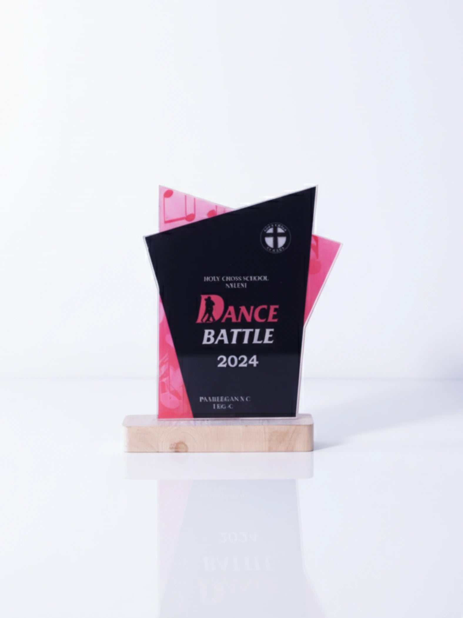 Dance Shield Trophy - Custom engraved award for dance competition participants and winners