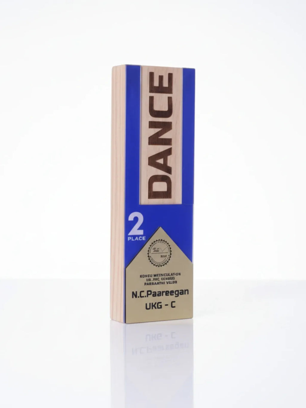 Dance music album cover with blue and beige design on a white background