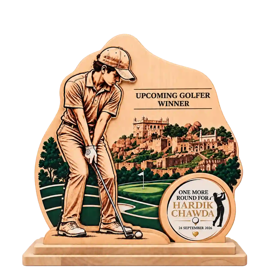 Upcoming Golfer Winner Trophy