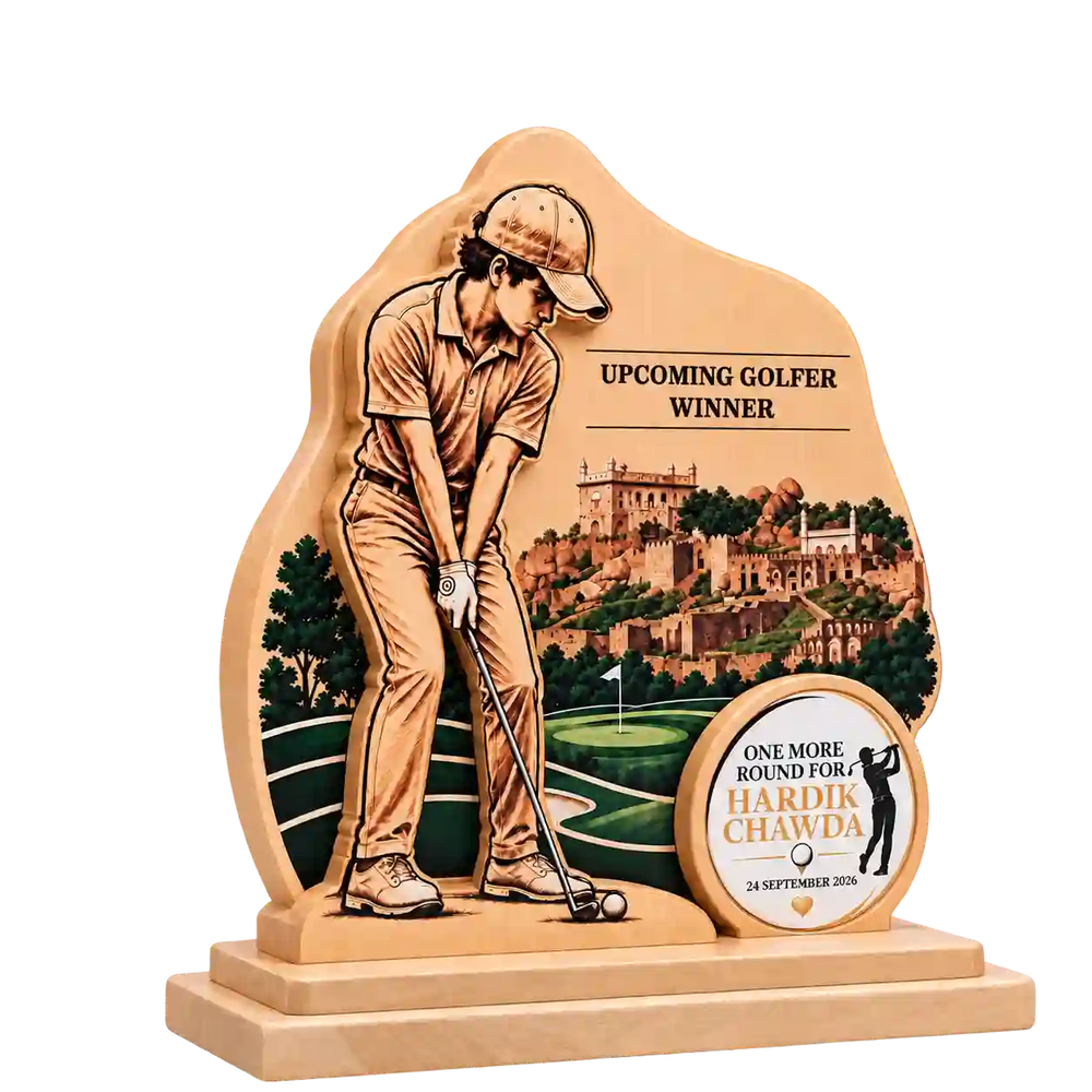 Upcoming Golfer Winner Trophy
