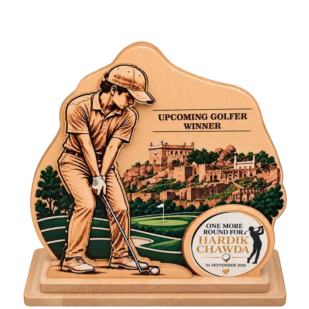 Upcoming Golfer Winner Trophy