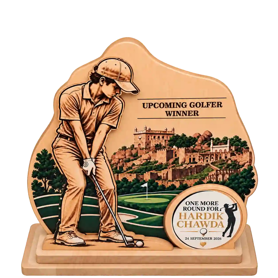 Upcoming Golfer Winner Trophy