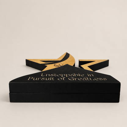 Custom Star Performer Awards - Wood & Acrylic Trophy
