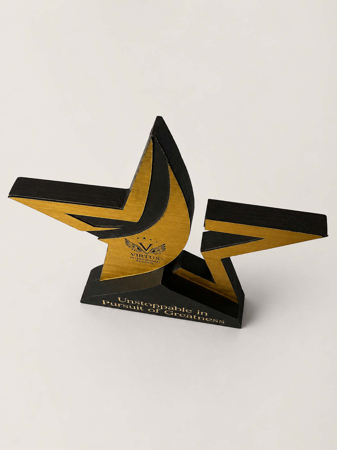Custom Star Performer Awards - Wood & Acrylic Trophy