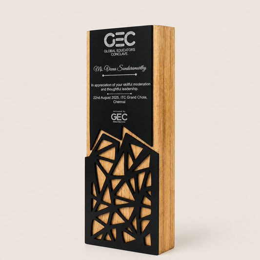 Wooden Corporate Trophy | Buy Premium Recognition Award India