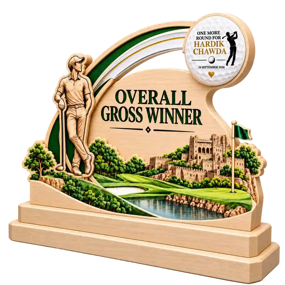 Golf Trophy with 3D Ball – Overall Gross Winner