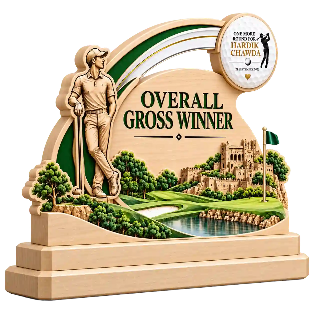 Golf Trophy with 3D Ball – Overall Gross Winner