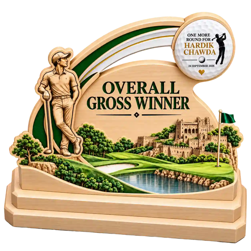 Golf Trophy with 3D Ball – Overall Gross Winner